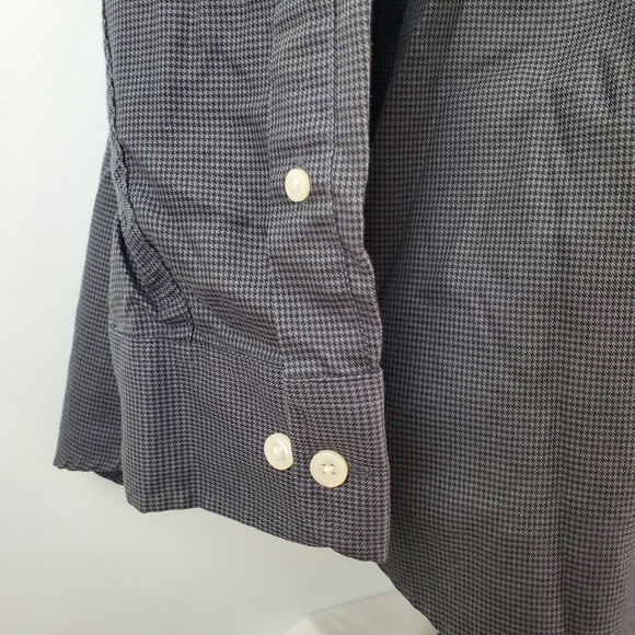 Roundtree & Yorke Men's 2XL XXL Dress Shirt Button Down Black Long Sleeve - Picture 3 of 9